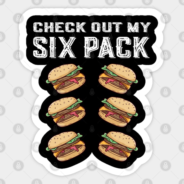 My Six Pack Burger 6 Pack Check out My Six Pack Burgers Sticker by Jas-Kei Designs